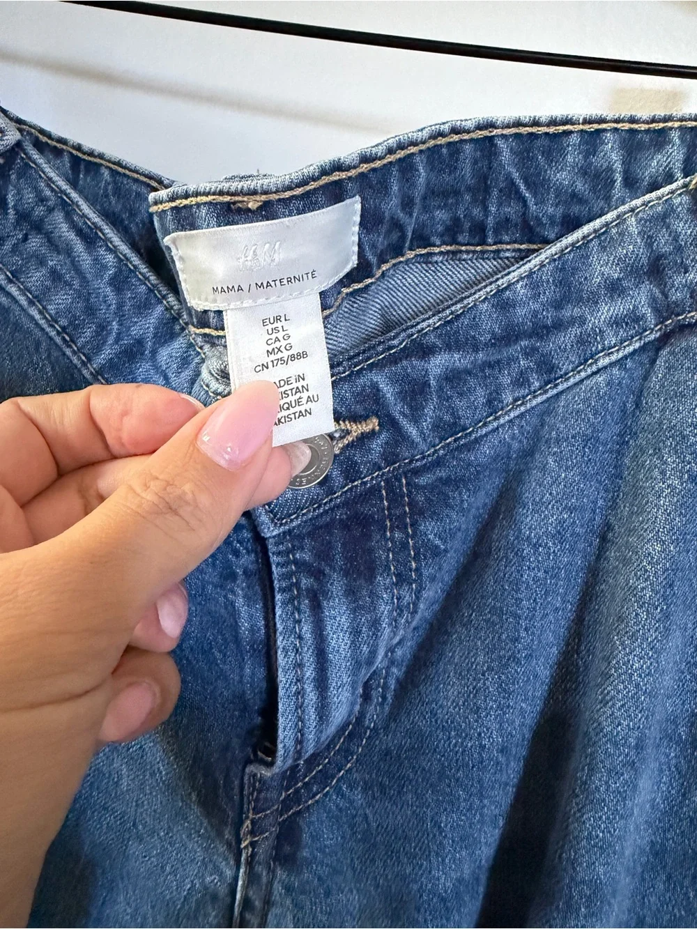 H&M maternity Wide Leg Flared Denim Jeans - Dark Blue